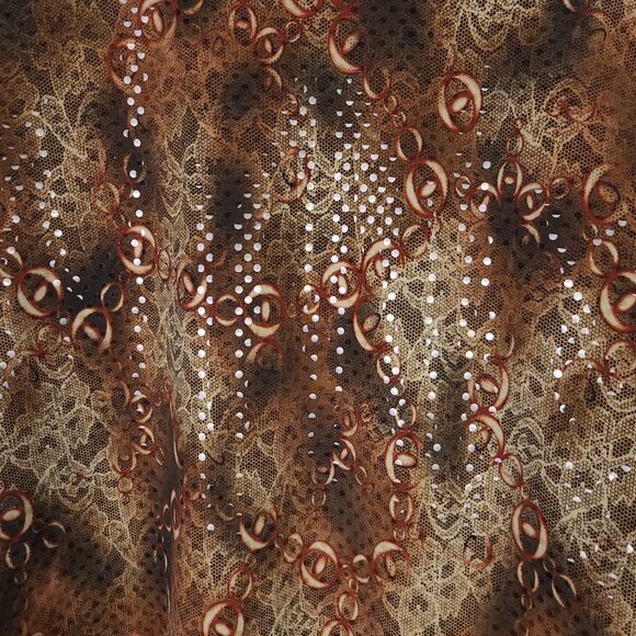 Vintage Brown Eclectic 90s Patterned Whimsigoth Top - Picture 6 of 7